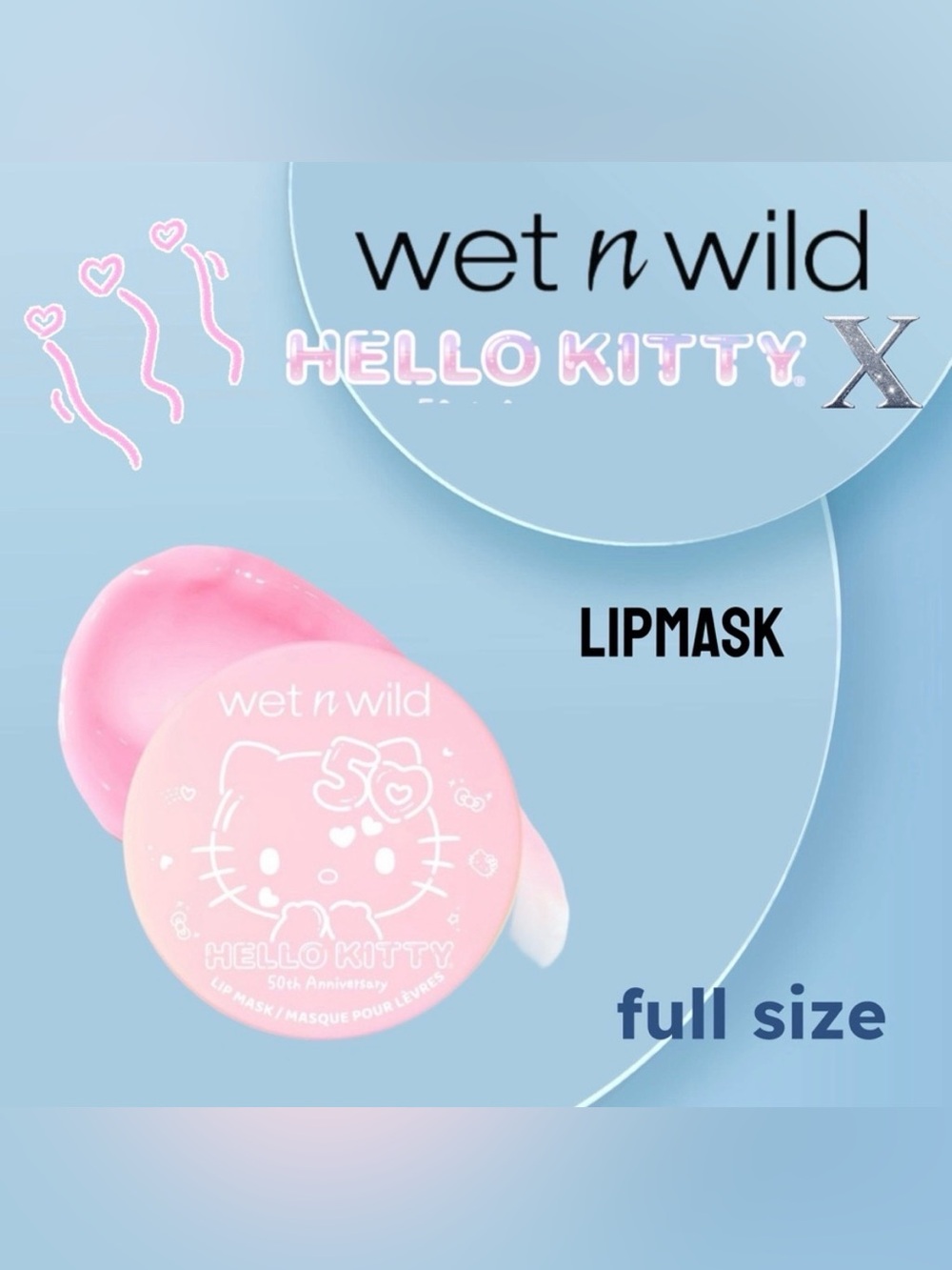 πΊπΈππ¦NIB WET N WILD x HELLO KITTY |FULL| Pink Lip Mask Spatula Duo - Apple pie